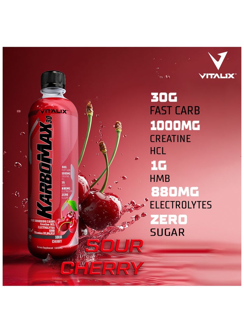 فيتاليكس كاربومكس 30 نكة السورشيري – مشروب كربوهيدرات سريع لزيادة الوزن يحتوي على 30 جم كربوهيدرات، 1000 ملغ كرياتين HCL، 1 جم HMB، 880 ملغ إلكترولايت، فيتامينات ب، بدون سكر، 500 مل × عبوة من 12. - Image 5