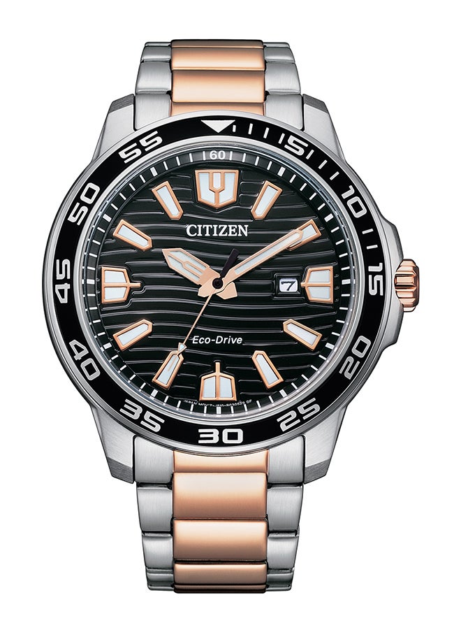 CITIZEN ساعة يد ستانلس ستيل بعقارب دائرية الشكل للرجال AW1524-84E - 47 ملم  - Image 1