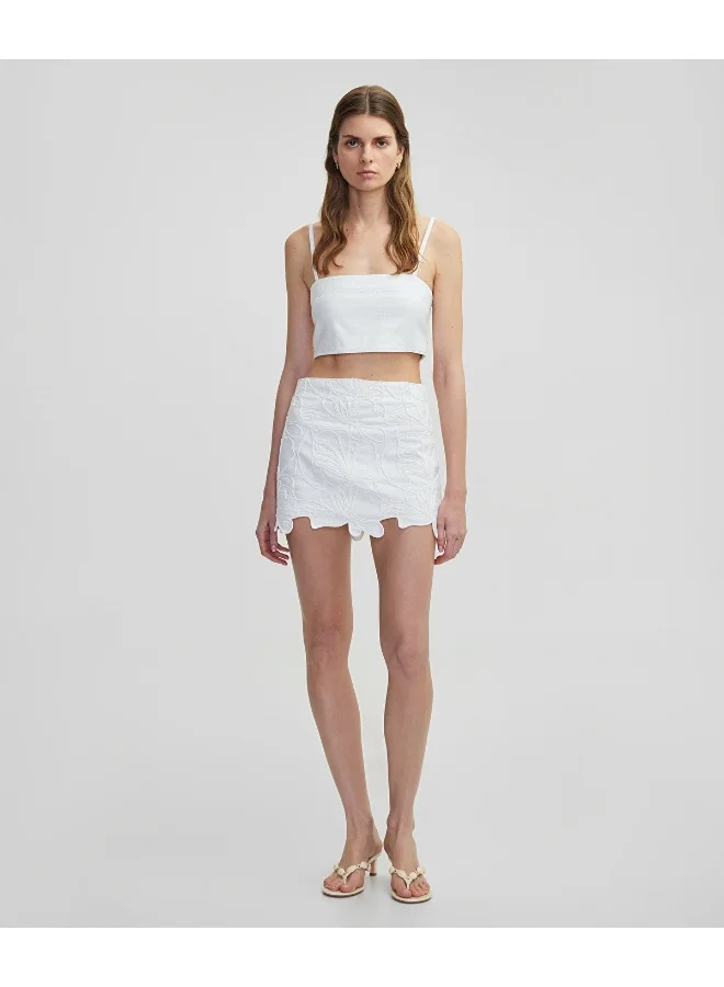 ابيكول Embroidered Mini Skirt