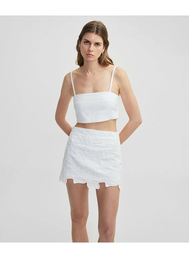 ابيكول Embroidered Mini Skirt