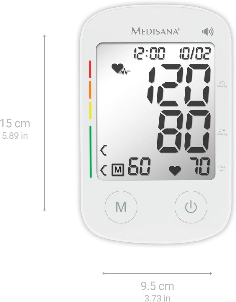 Medisana BU 535 Voice Upper arm blood pressure monitor Automatic Digital Blood Pressure Machine with Voice Output Monitor Arm Cuff Irregular Heartbeat Alert and 120Slot Memory - Image 2