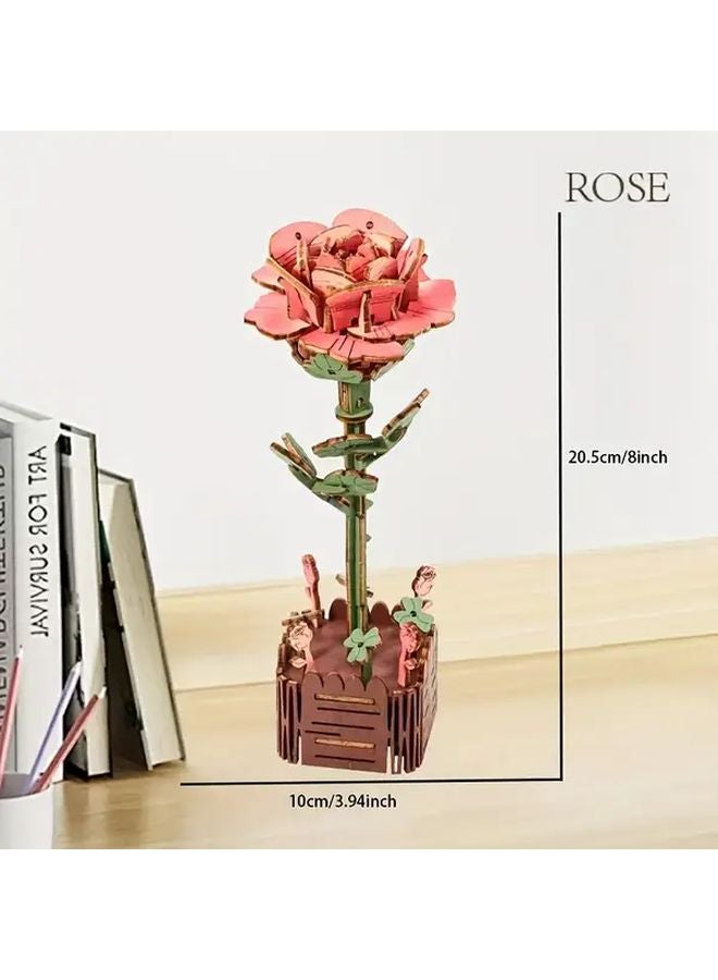 Daisy Flower Wooden Blocks 3D Jigsaw Puzzle Kit Creative Gift For Adults And Teens - Image 3