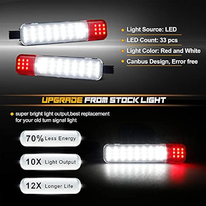 NDRUSH Led Interior Door Light Door Panel Courtesy Light Warning Light For 19992006 SilveradoSierra 1500 20012006 35002500 Hd 19992006 Yukon C1500C2500C3500 199519999 - Image 2