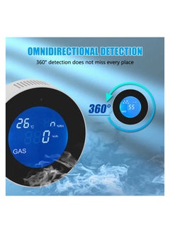 UanTii Tuya WiFi Smart Natural Gas Leakage Detector Fire Security Alarm Digital LCD Temperature Display Gas Sensor for Home Kitchen  - Image 5