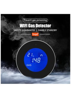 UanTii Tuya WiFi Smart Natural Gas Leakage Detector Fire Security Alarm Digital LCD Temperature Display Gas Sensor for Home Kitchen  - Image 2
