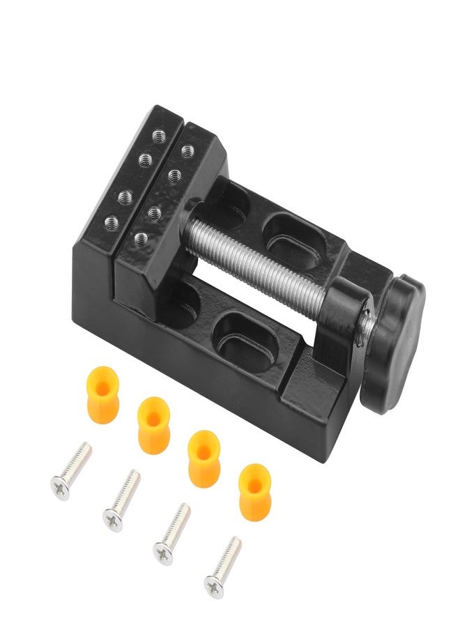GENHAKON Universal Mini Drill Press Vise Clamp, 6 PCS Table Bench Vice for Jewelry Walnut Nuclear Watch Repairing Clip On DIY Sculpture Craft Carving Bed Tool. Support range, 0-2 Inch - Image 3