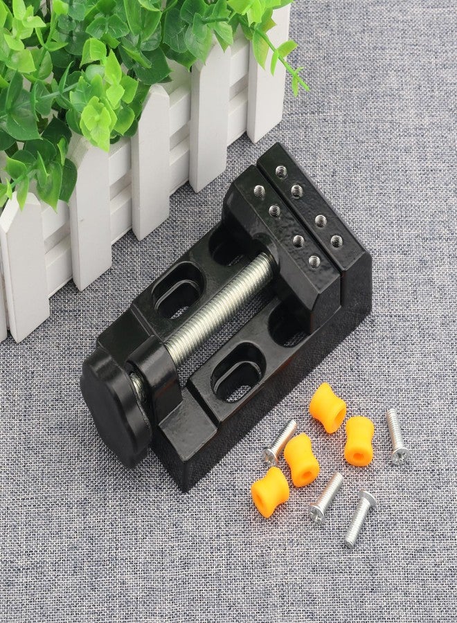 GENHAKON Universal Mini Drill Press Vise Clamp, 6 PCS Table Bench Vice for Jewelry Walnut Nuclear Watch Repairing Clip On DIY Sculpture Craft Carving Bed Tool. Support range, 0-2 Inch - Image 4