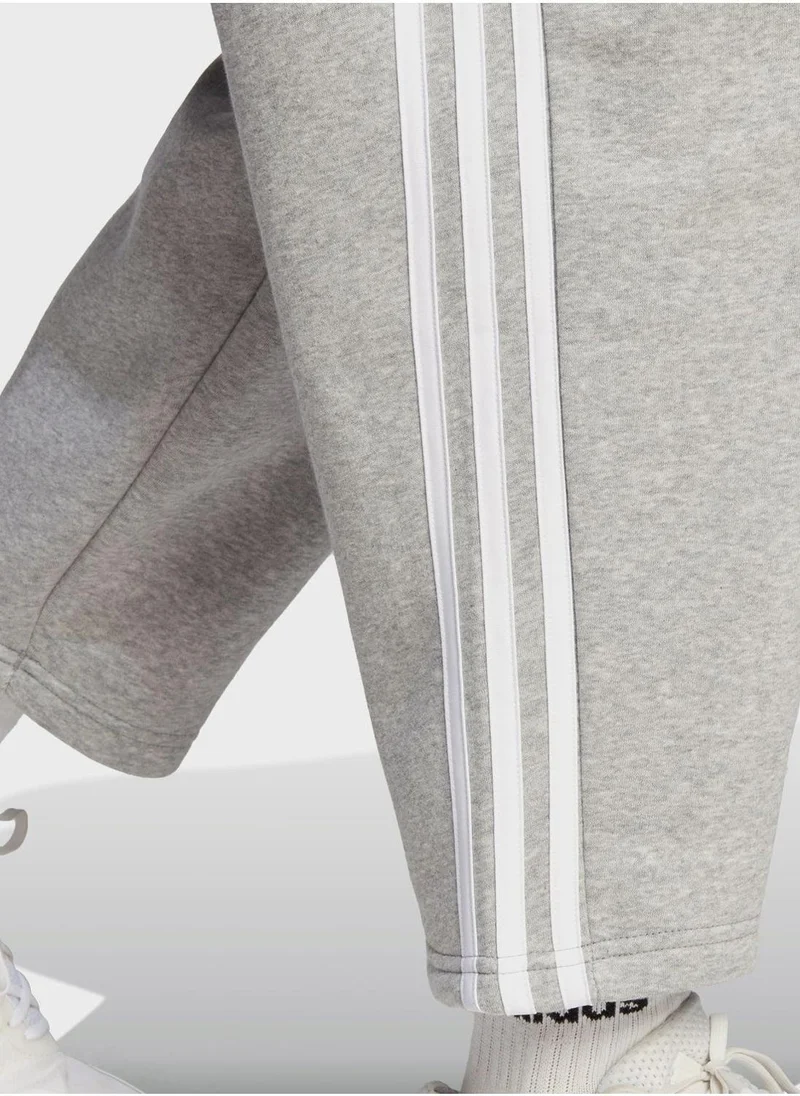 Adidas Essentail 3 Stripe Open Hem Fleece Pants