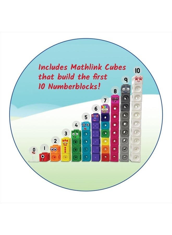 hand2mind - MathLink Cubes Numberblocks 1-10 Activity Set, 30 Preschool Learning Activities, Counting Blocks, Linking Cubes, Educational Toys for Kids, Number Games, Math Manipulatives Kindergarten - Image 1