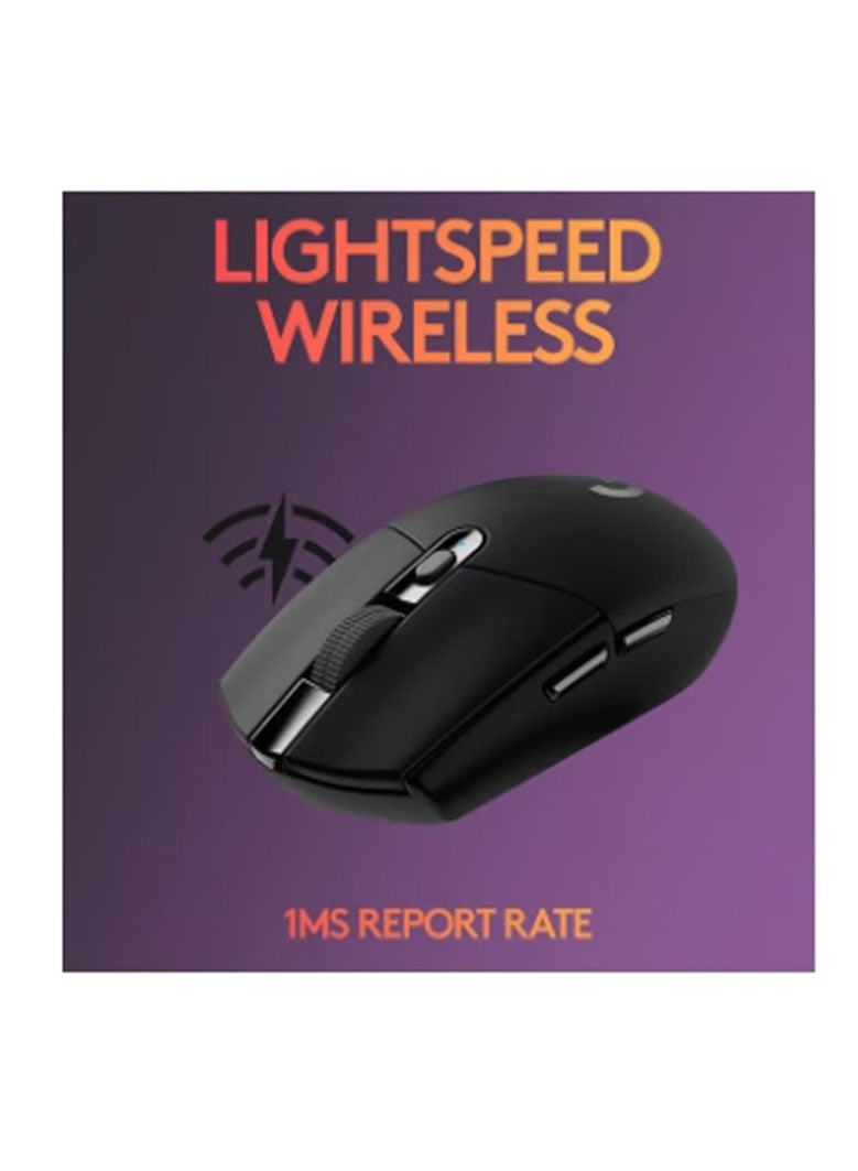 لوجيتيك ماوس لوجيتك G305 اللاسلكي فائق السرعة، مستشعر HERO، دقة 12000 DPI، خفيف الوزن، 6 أزرار قابلة للبرمجة، عمر بطارية يصل إلى 250 ساعة، ذاكرة مدمجة، متوافق مع أجهزة الكمبيوتر/ماك، لون أسود. - Image 3