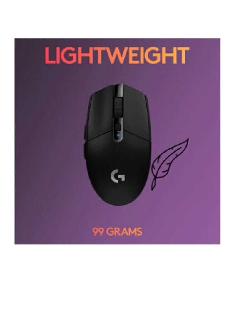 لوجيتيك ماوس لوجيتك G305 اللاسلكي فائق السرعة، مستشعر HERO، دقة 12000 DPI، خفيف الوزن، 6 أزرار قابلة للبرمجة، عمر بطارية يصل إلى 250 ساعة، ذاكرة مدمجة، متوافق مع أجهزة الكمبيوتر/ماك، لون أسود. - Image 5