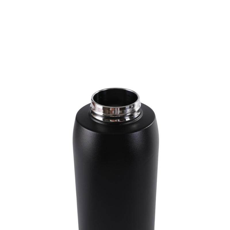 Hans Larsen EVORA 750ml Vacuum Insulated Stainless Steel Water Bottle, Double Wall, Lockable Lid & Sip Straw, 12 Hrs Cold / 8 Hrs Hot, Leak-Proof Sports Bottle with Carry Loop - Black - Image 3