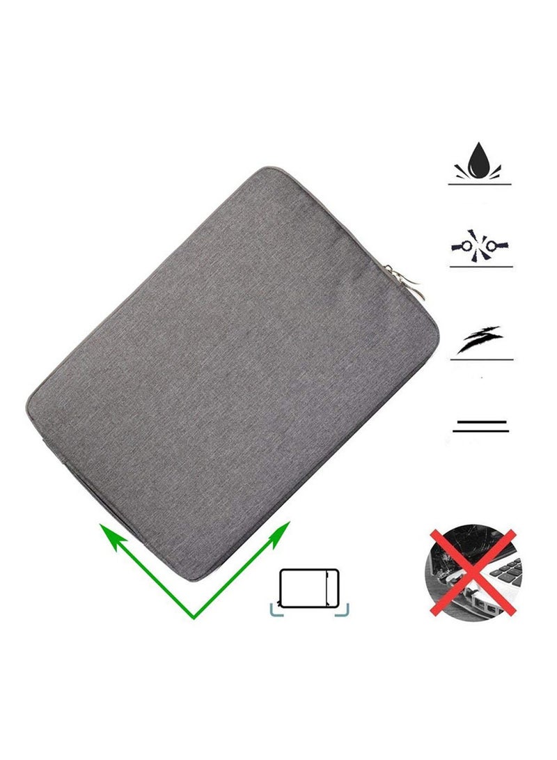 Stylish Laptop Sleeve Compatible with 15 Inch Xiaomi MacBook Air Pro Grey Zipper Case for Professionals - Image 4