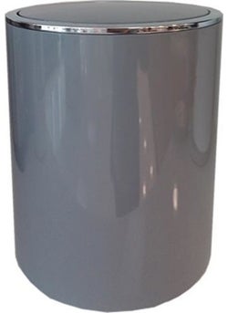 Primanova Lenox 6lt Gray Trash Can and Toilet Brush  - Image 3