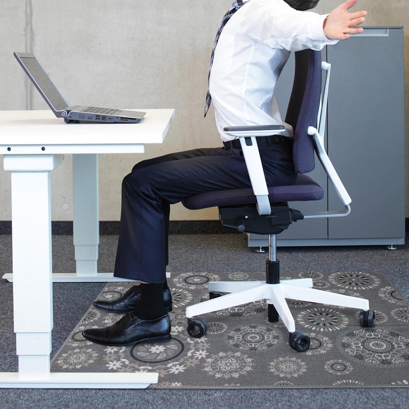 AiBOB Chair Mat for Carpeted Floors, Premium Quality Hard Material, Office Floor Mats for Computer Desk on Carpet, Easy Gride for Chairs, 36x48 Multi - Image 2
