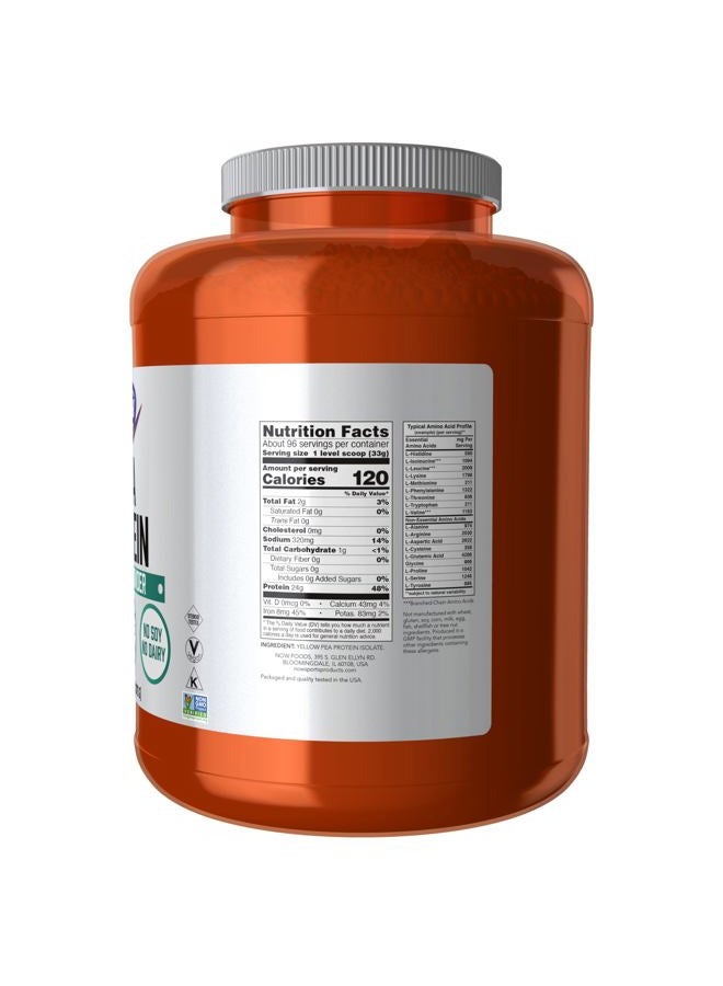now Sports Nutrition, Pea Protein 24 g, Fast Absorbing, Unflavored Powder, 7-Pound - Image 2