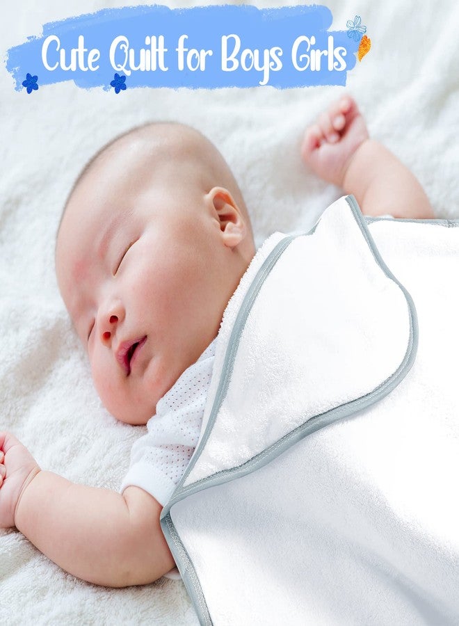 Chumia 6 Pack Baby Hooded Towels Baby Bath Towel Absorbent Soft Hooded Towel for Babies Shower Essentials Hooded(White, Gray, Blue, Simple Design) - Image 5