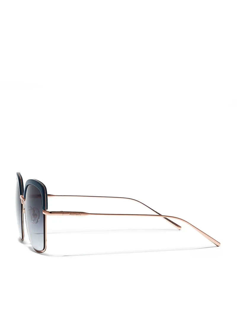 30Sundays SLAY Women Blue Sunglasses - Frame Material: Metal + Acetate - Lens Color: Blue- Frame Color: Blue - Full Rim