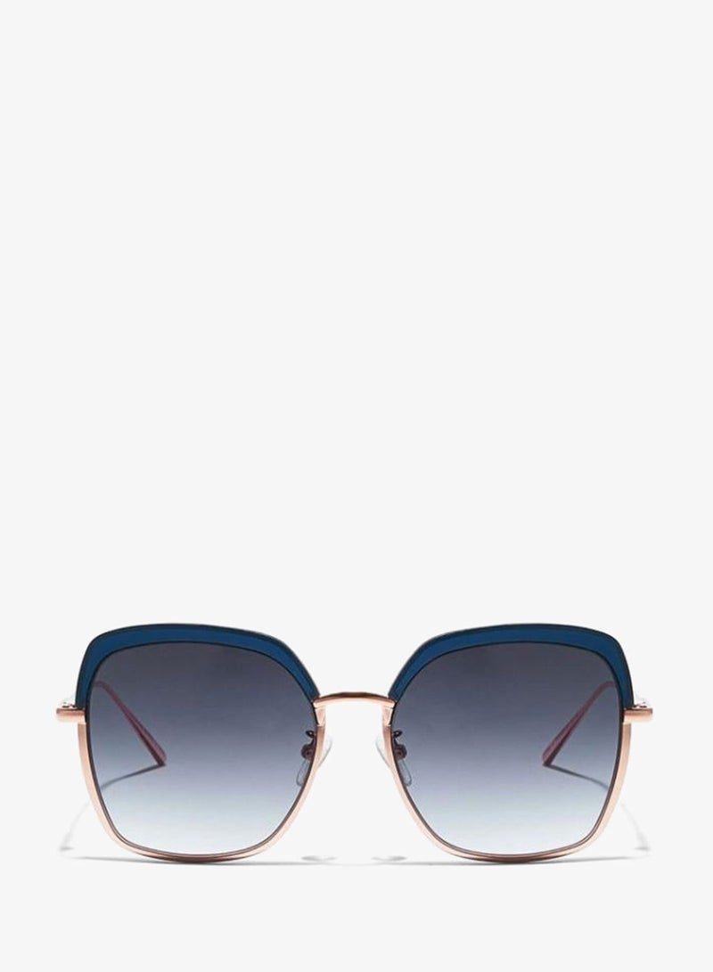 30Sundays SLAY Women Blue Sunglasses - Frame Material: Metal + Acetate - Lens Color: Blue- Frame Color: Blue - Full Rim - Image 1
