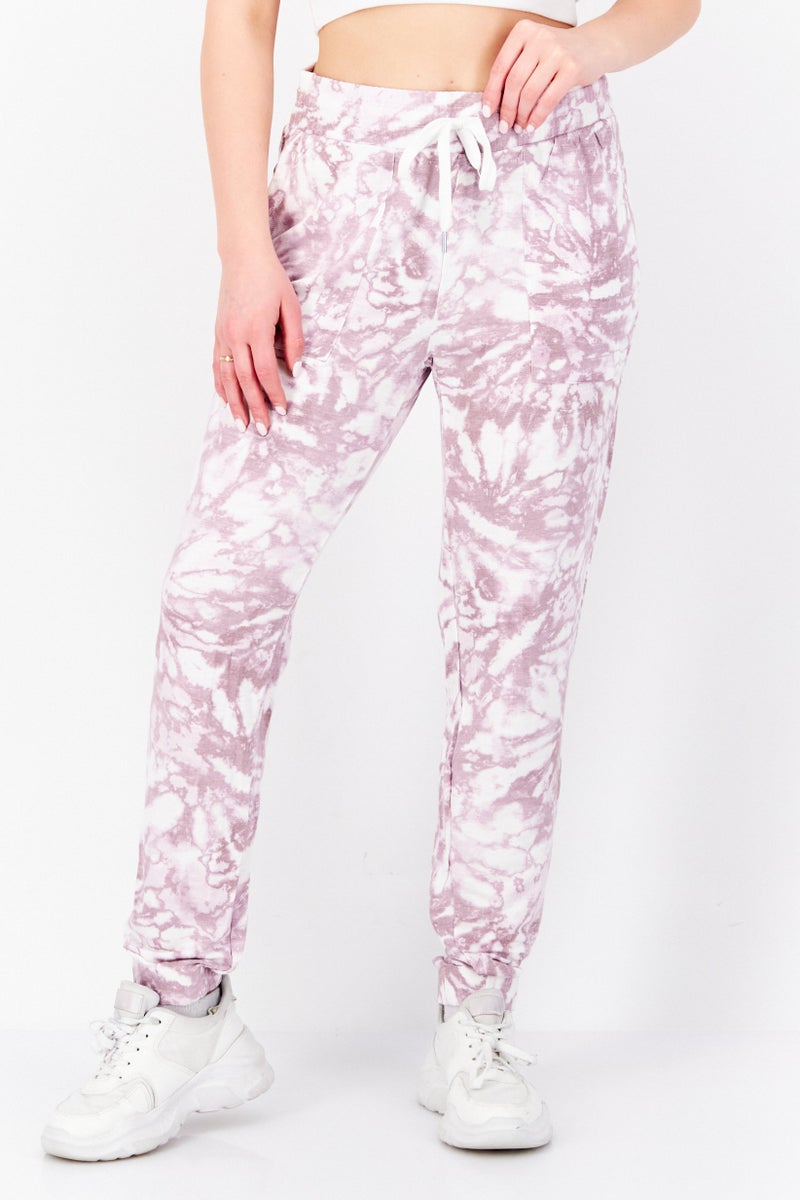 Andrew Marc Women Sportswear Fit Outdoor Jogger Pants, White Combo - Image 1