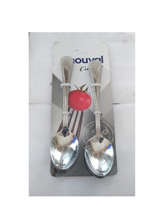 NOUVAL Nouval 6-piece set of large stainless steel spoons - silver 4282  - Image 1
