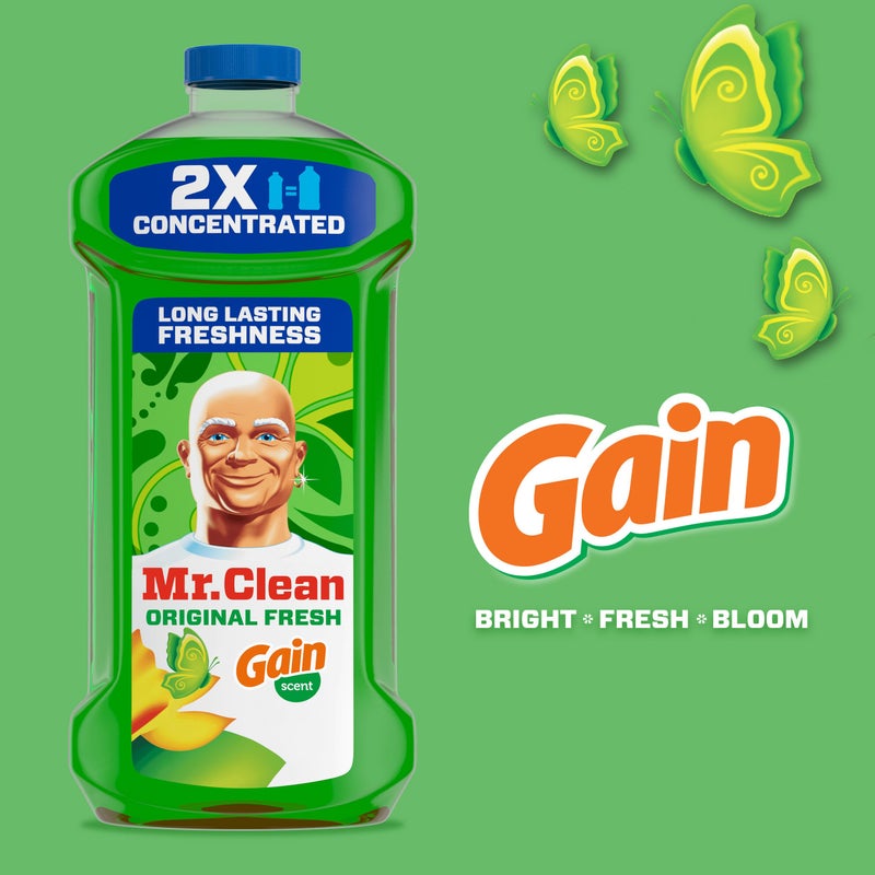 Mr Clean Mr. Clean All Purpose Cleaner, Floor Cleaner for Mopping Home, Bathroom, & Kitchen, Cleaning Liquid for Mop & Bucket, Cleaning Supplies, Multi-Surface Dilutable, Gain, 41oz - Image 4