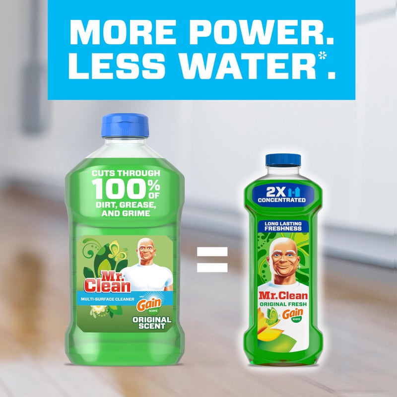 Mr Clean Mr. Clean All Purpose Cleaner, Floor Cleaner for Mopping Home, Bathroom, & Kitchen, Cleaning Liquid for Mop & Bucket, Cleaning Supplies, Multi-Surface Dilutable, Gain, 41oz - Image 5