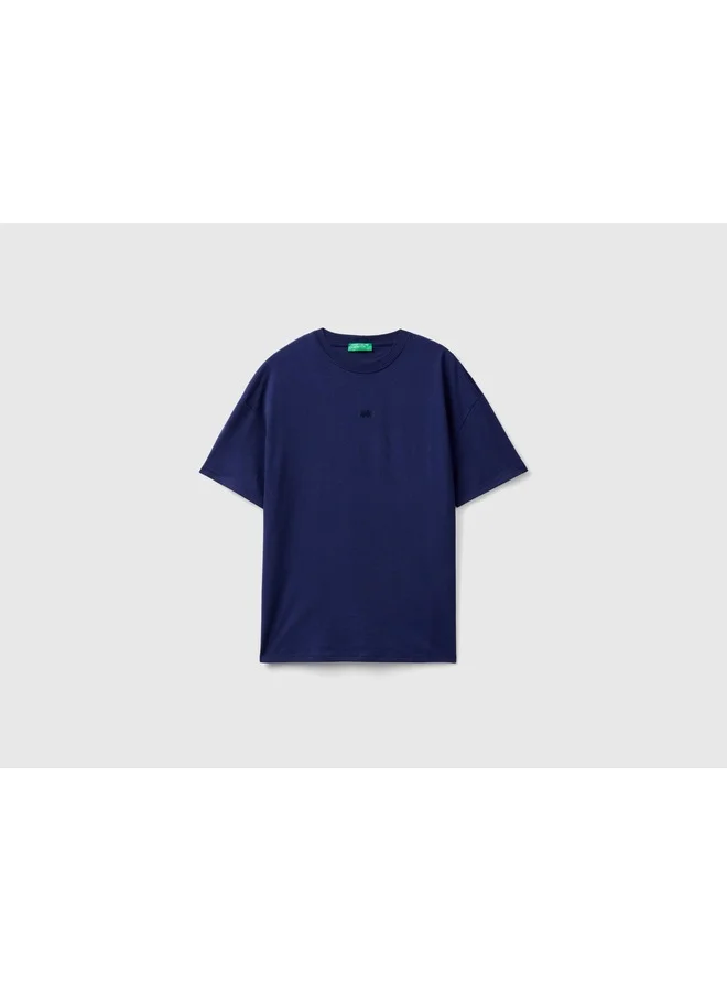 يونايتد كولورز أوف بينتيون T-Shirt With Embroidered Logo