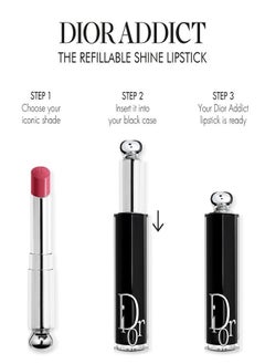 Dior Addict DIOR Addict Shine Lipstick - #525 Dior Cherie (3.2g) Hydrating Peach Pink High-Shine Lipstick  - Image 4
