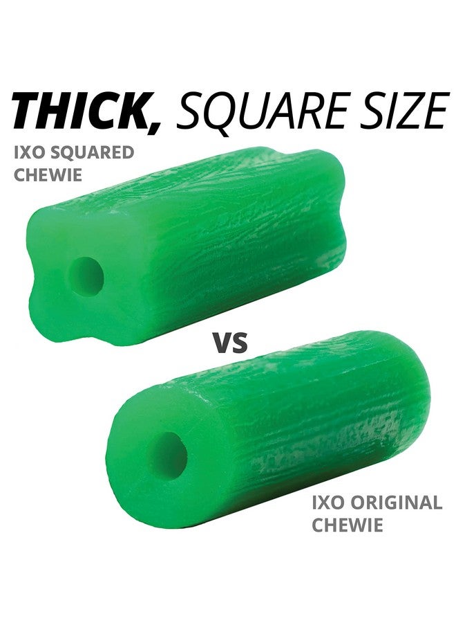 IXO Square-Shaped Aligner Seater Chewies For Invisalign Trays - 5-Pack, Mint Scented, Storage Case - Image 3