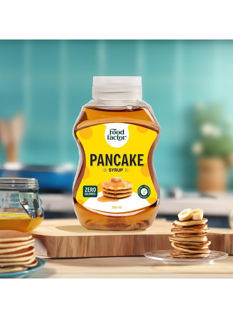 Food Factor Pancake Syrup | Made in Italy | Zero Sugar, Zero Calorie, Gluten Free, Suitable For Vegan, Keto Friendly, Use it with Pancake, Waffles, Muffins or Crepes 260 ml - Image 3