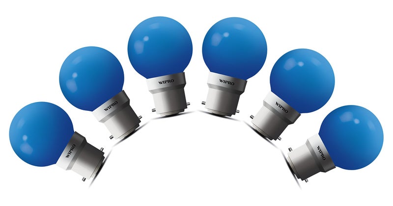 Wipro Safelite N10004 B22 0.5-Watt Led Night Lamp (Pack of 6, Blue) - Image 4