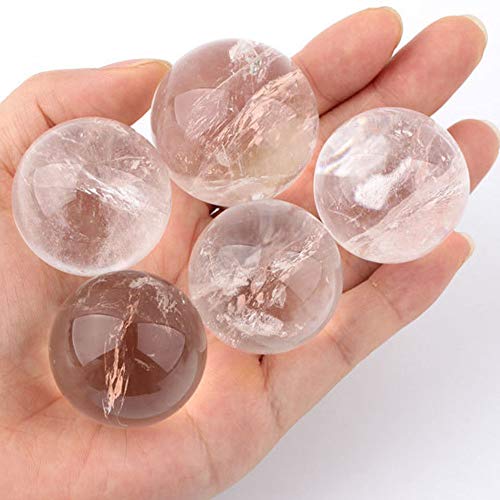 Wixine 1Pcs 35-40mm Rare Clear Natural Rainbow Large Quartz Crystal Sphere Ball Healing Stone - Image 4