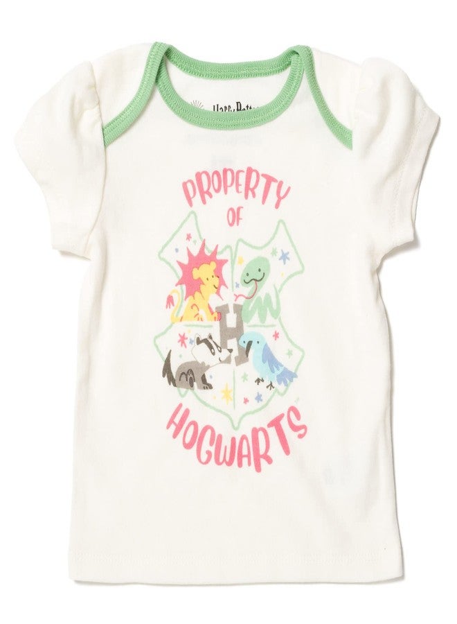Harry Potter Gryffindor Hufflepuff Ravenclaw Slytherin Infant Baby Girls 3 Pack T-Shirts Pink/White 18 Months - Image 5