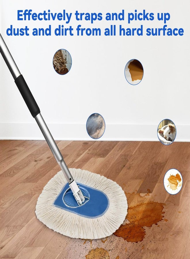 BeiLan 10 Inch Dust Mop Head: Replacement Medium Washable Commercial Sweeper and Janitorial Dust Mop Head Replacement (3 Packs) - Image 3