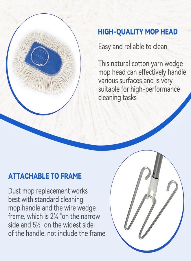 BeiLan 10 Inch Dust Mop Head: Replacement Medium Washable Commercial Sweeper and Janitorial Dust Mop Head Replacement (3 Packs) - Image 2