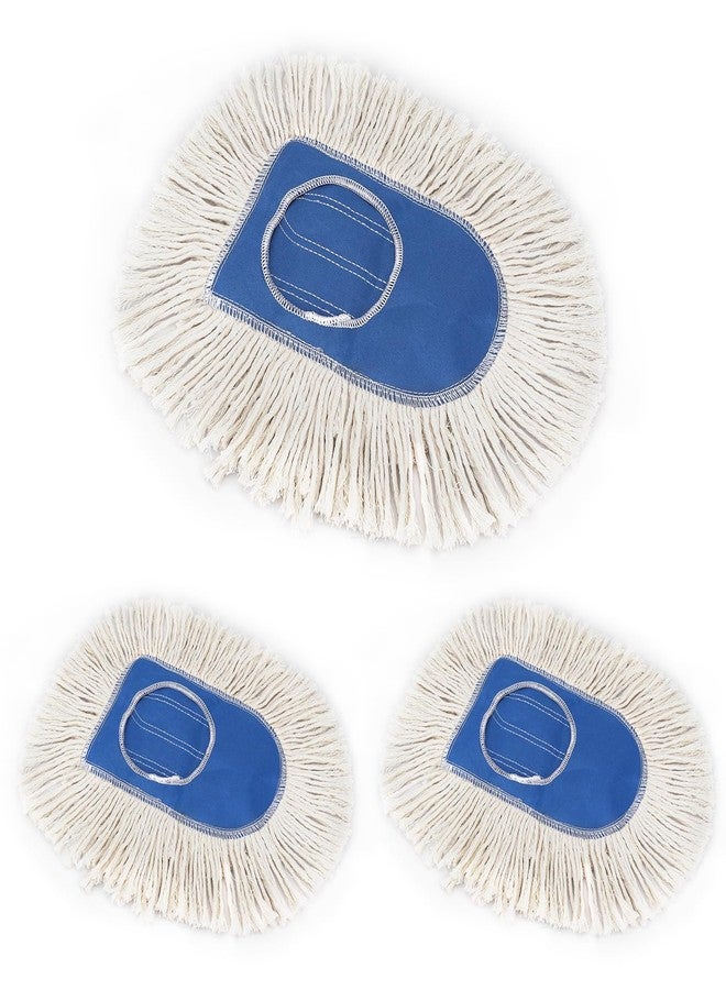 BeiLan 10 Inch Dust Mop Head: Replacement Medium Washable Commercial Sweeper and Janitorial Dust Mop Head Replacement (3 Packs) - Image 1