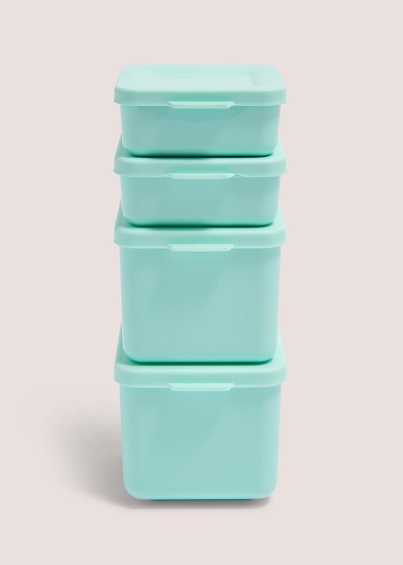 Matalan Snack Pots 4-Pieces Set, Aqua