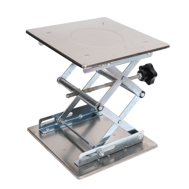8x8 Inch Stainless Steel Lift Stand Table: Height Adjustable Lab Platform 75-290mm, 50kg Capacity, Laboratory Lifting Platform for Physics Chemistry Biology Experiments - Image 5