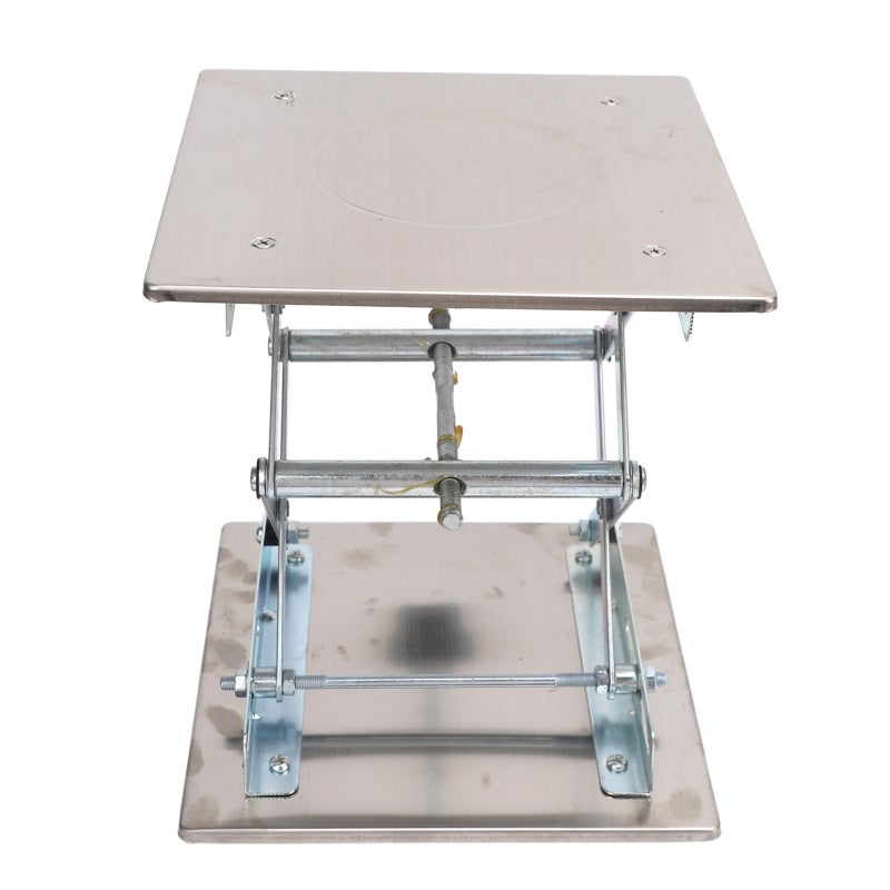8x8 Inch Stainless Steel Lift Stand Table: Height Adjustable Lab Platform 75-290mm, 50kg Capacity, Laboratory Lifting Platform for Physics Chemistry Biology Experiments - Image 4
