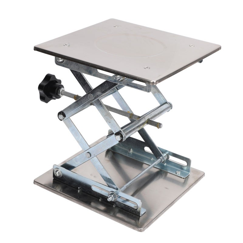8x8 Inch Stainless Steel Lift Stand Table: Height Adjustable Lab Platform 75-290mm, 50kg Capacity, Laboratory Lifting Platform for Physics Chemistry Biology Experiments - Image 3