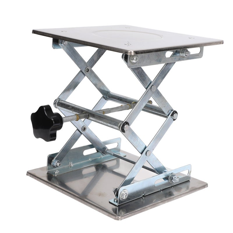 8x8 Inch Stainless Steel Lift Stand Table: Height Adjustable Lab Platform 75-290mm, 50kg Capacity, Laboratory Lifting Platform for Physics Chemistry Biology Experiments - Image 2