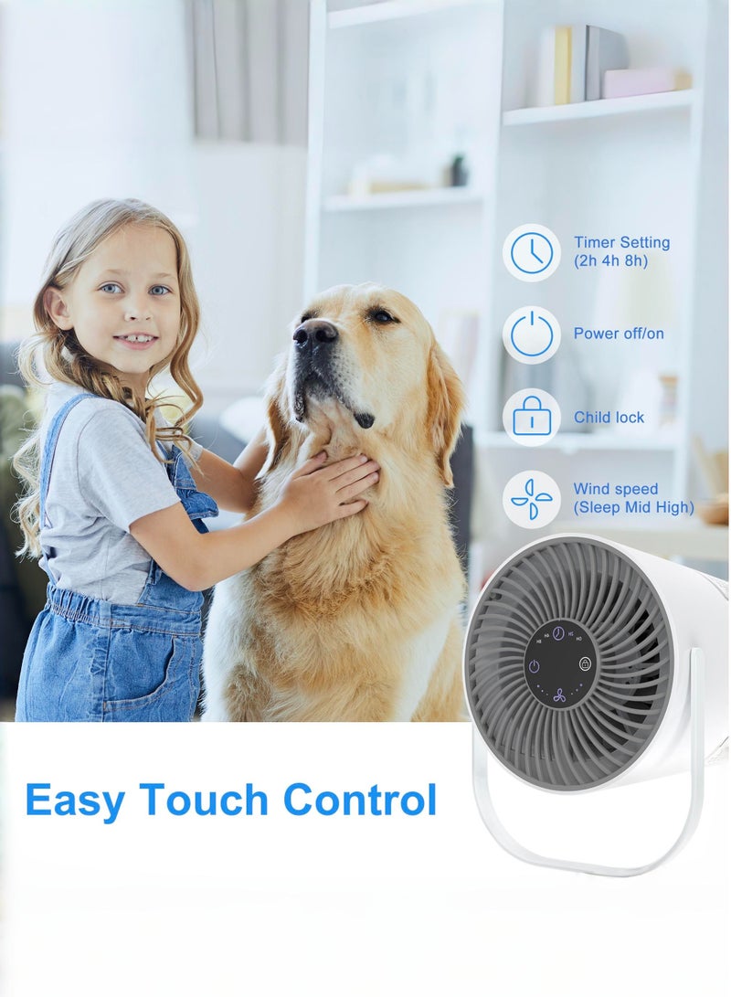 Negative Ion Air Purifier, 20 Million Negative Ions Release，True HEPA Air Filter, Touch panel，Quiet Air Cleaner With Night Light,Portable Small Air Purifier for Home, Office, Living Room  - Image 4