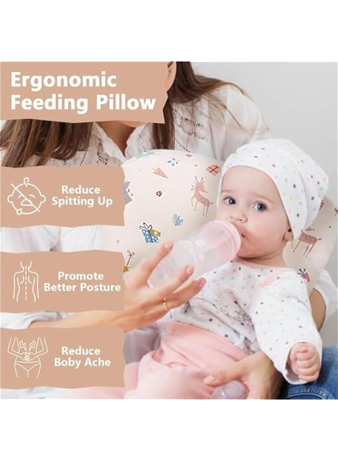 هوكور وسادة رضاعة من دوركو للرضاعة الطبيعية، وسادة الرضاعة الطبيعية لدعم الام والطفل، غطاء قطني قابل للازالة، حزام خصر قابل للتعديل، اساسيات حديثي الولادة، وسادة اطفال (تصميم ايه) - Image 5