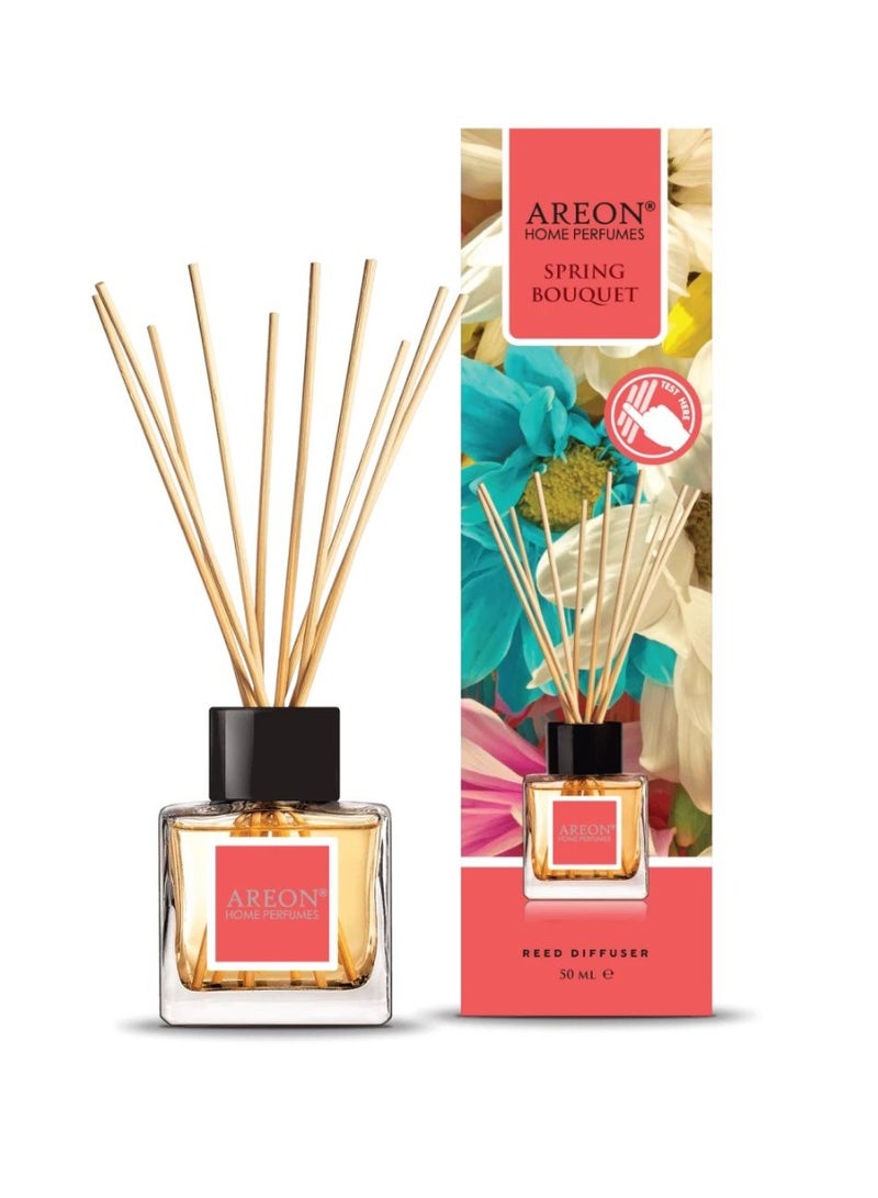 فواحة أعواد أريون هوم بيرفيومز 50 مل - عطر سبرينج بوكيه (باقة الربيع) - معطر منزلي برائحة الزهور المنعشة والفواحة