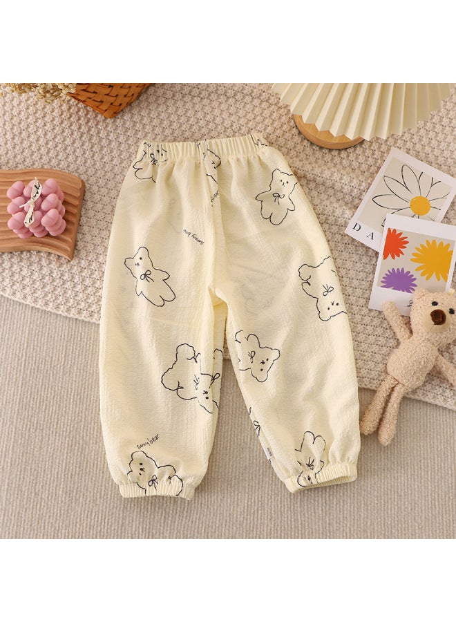 A Generation Of Children's Summer Loose Anti-mosquito Pants New Breathable Children's Pants Boys And Girls Thin Large And Medium Children's Pants