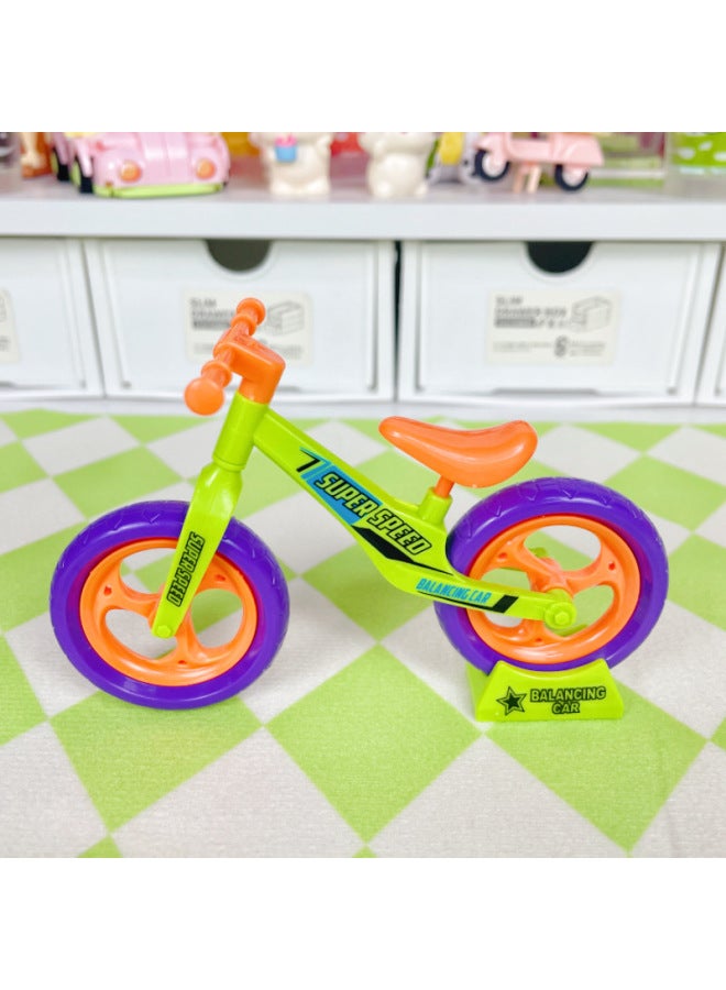 Self-assembled Toy Mini Bicycle Boutique Key Chain Balance Car Ornaments Small Gift Stall Boutique Wholesale-Color:Large Radish Bicycle ]  - Image 5