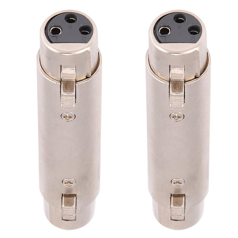 Zinc Alloy XLR Female to Female 3 Pin Adapter Noise Resistant for Microphone Audio Cables - Image 1
