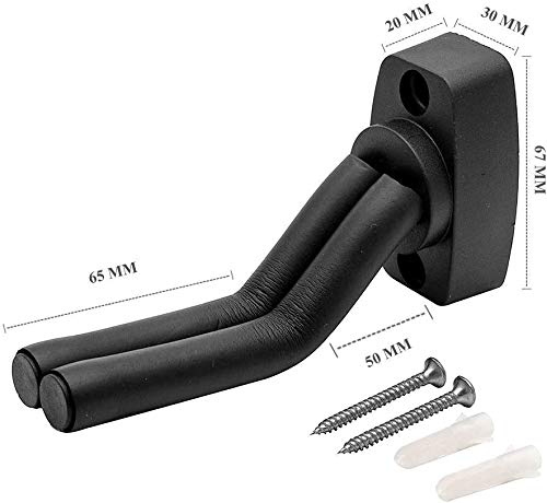 EastyGold Guitar Wall Hanger Stands Ukulele Wall Mount 2 Pack Violin Hook Keep Holder Display Rack Bracket for Most Guitar Bass Accessories Easy To Install - Image 2