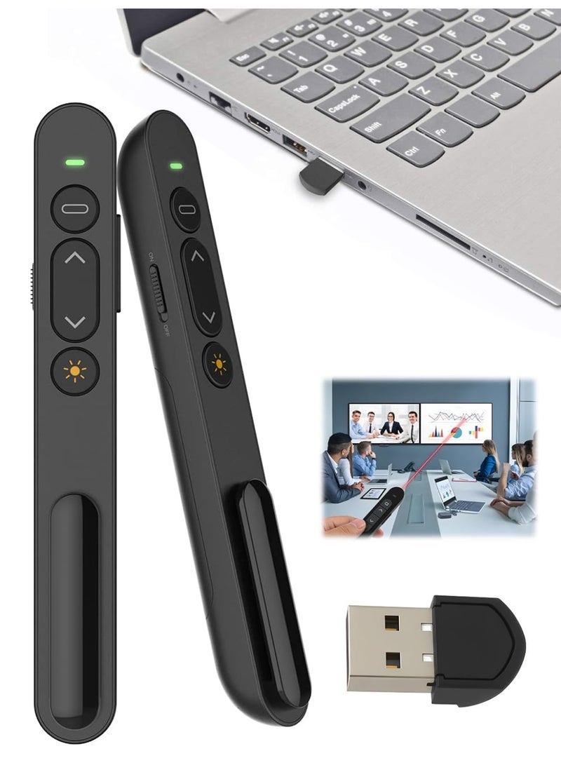 CMGTYYD Presentation Clicker for PowerPoint Presentations, Wireless Presenter Presentation Remote for Computer/PC/Google Slides, PPT Clicker for Teacher, Classroom, Office, Meeting-Plug & Play - Image 1